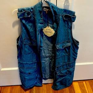 Knox Rose XXL Lightweight Blue Denim Vest